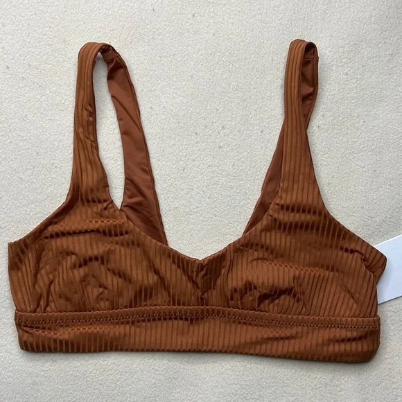 Vitamin A Sienna Tank Bikini Top Brown Size Medium